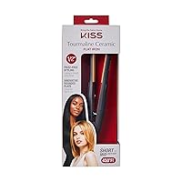 KISS Tourmaline Ceramic Flat Iron Hair Straightener & Styling Tool, 1/2