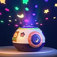 TUMAMA Baby Toy Gifts for Newborn, Toddlers Night Light Star Projector, Baby Sleep Soother Sound Machine, Talking Baby Toys