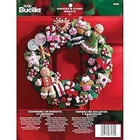 Bucilla Felt Applique Wreath Kit, 15-Inch Round, 86264 Cookies & Candy