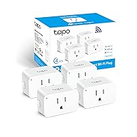 Tapo Smart Plug Mini 15A, Smart Home Wi-Fi Plug, Super Easy Setup, Compatible with Alexa & Google Home, No Hub Required, UL Certified, 2.4G WiFi Only, White, Tapo P105(4-Pack)