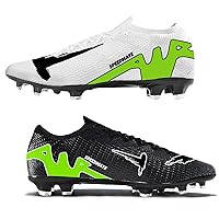 Men’s Soccer Cleats Women Fashion Football Shoes Spike Shoes Sneaker FG Long Studs Cleats Comfortable Adults Athletic Outdoor/Competition/Training 39-45