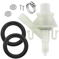 385311641 RV Water Valve with 385311658 Flush Ball Seal Replacement for 300 310 320 Series Pedal Flush Valve Toilet RV Toilet Parts Seal for Camper Toilet - 1 Set