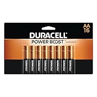 Duracell Coppertop AA Batteries with Power Boost Ingredients, 16 Count Pack Double A Battery with Long-lasting Power, Alkaline AA Battery for Household and Office Devices