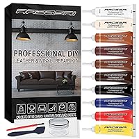 Leather Repair Kit for Furniture, Sofa, Jacket, Car Seats and Purse. Vinyl Repair Kit. Super Easy Instructions to Match Any Color, Restore Any Material, Bonded, Italian, Pleather, Genuine