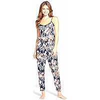 Women's Mixed Print Jumpsuit with Ankle Zippers