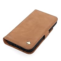 Porter Riley - Leather Case for iPhone 14 Pro Max. Premium Genuine Leather Stand/Cover/Wallet/Flip Case with [Card Slots] [Horizontal Stand] [Durable Frame] (Tan)