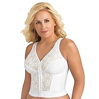 Exquisite Form 5107565 Fully Slimming Wireless Back & Posture Support Longline Bra with Front Closure & Lace