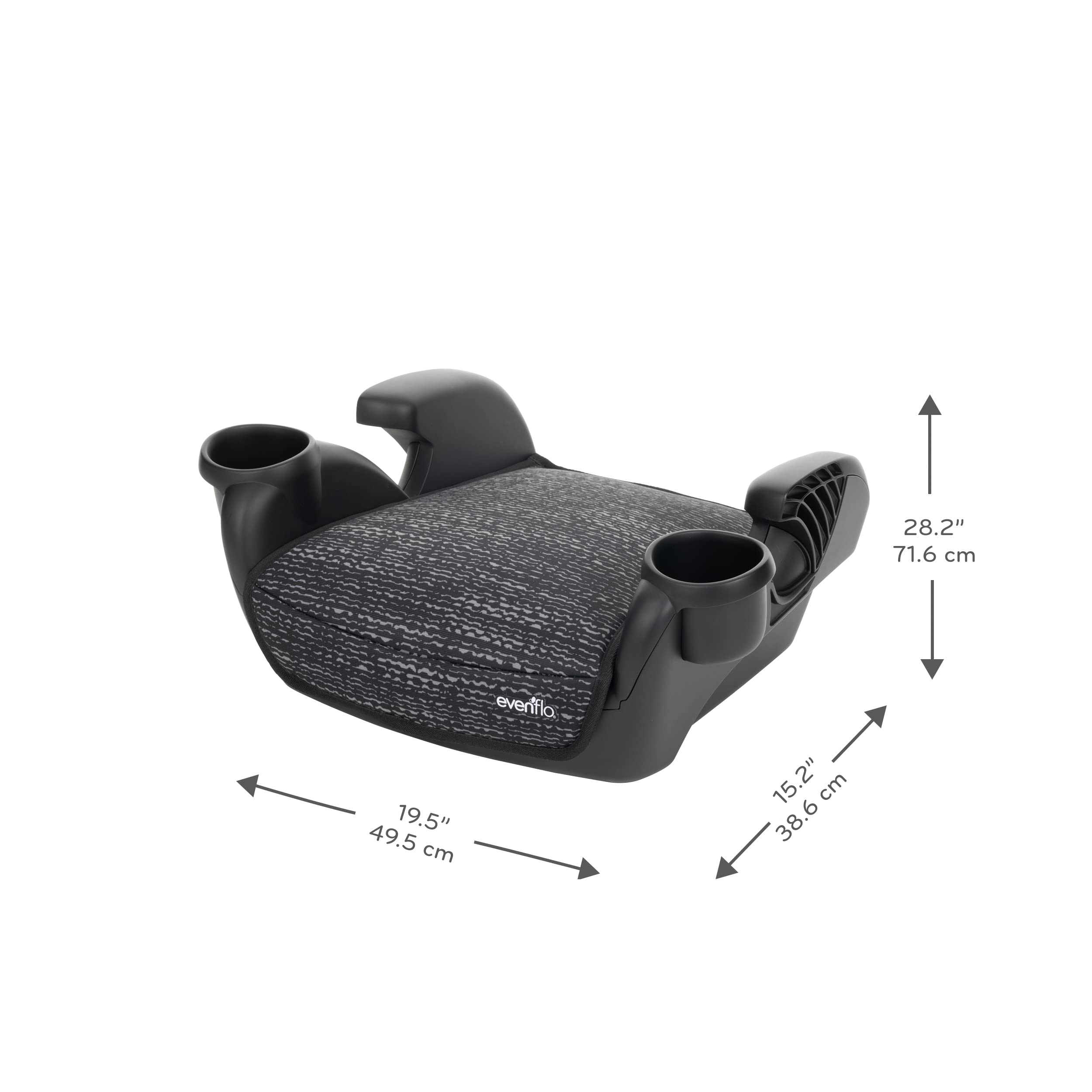 Evenflo GoTime No Back Booster Car Seat (Static Black) (Pack of 2)