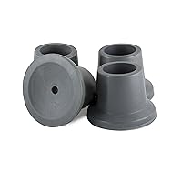 Essential Medical Supply Wide Rubber Replacement Tips for Shower Benches, Commodes, and Transfer Benches