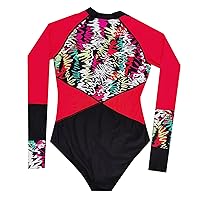 White Swimsuits for Women High Waisted Girls One Piece Swimsuits Size 14-16 Long Sleeve
