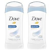 Dove Invisible Solid Antiperspirant Deodorant Stick for Women, Original Clean, For All Day Underarm Sweat & Odor Protection 2.6 oz, 2 Count