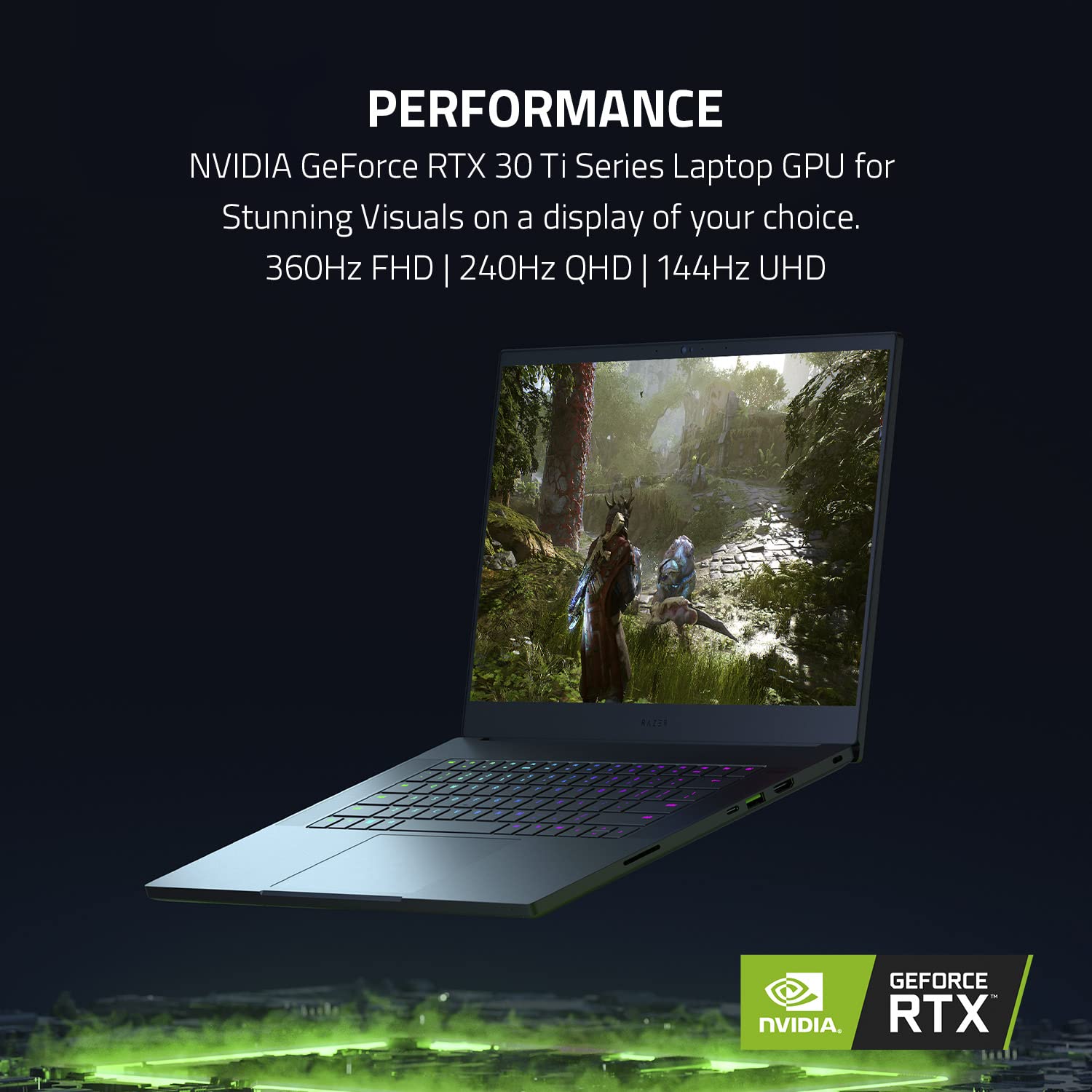 Razer Blade 15 Gaming Laptop: NVIDIA GeForce RTX 3070 Ti - 12th Gen Intel 14-Core i7 CPU - 15.6” QHD 240Hz - 16GB DDR5 RAM - 1TB PCIe SSD - Windows 11 - CNC Aluminum - Chroma RGB - Thunderbolt 4