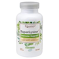 SuperLysine+ Advanced Formula Immune Support Supplement Lysine 1500 mg, Vitamin C Echinacea Licorice Bee Propolis & Odorless Garlic Daily Wellness Blend for Women & Men - 180 Tablets