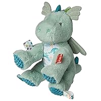 Taggies Stuffed Animal Soft Toy with Sensory Tags, 11-Inches, Drax Dragon