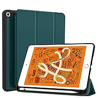 Soke iPad Mini 5 Case 2019 with Pencil Holder,Premium Trifold Case with Strong Protection, Ultra Slim Soft TPU Back Cover with Auto Sleep/Wake Function for New Apple iPad Mini 5th Gen(B-Teal)