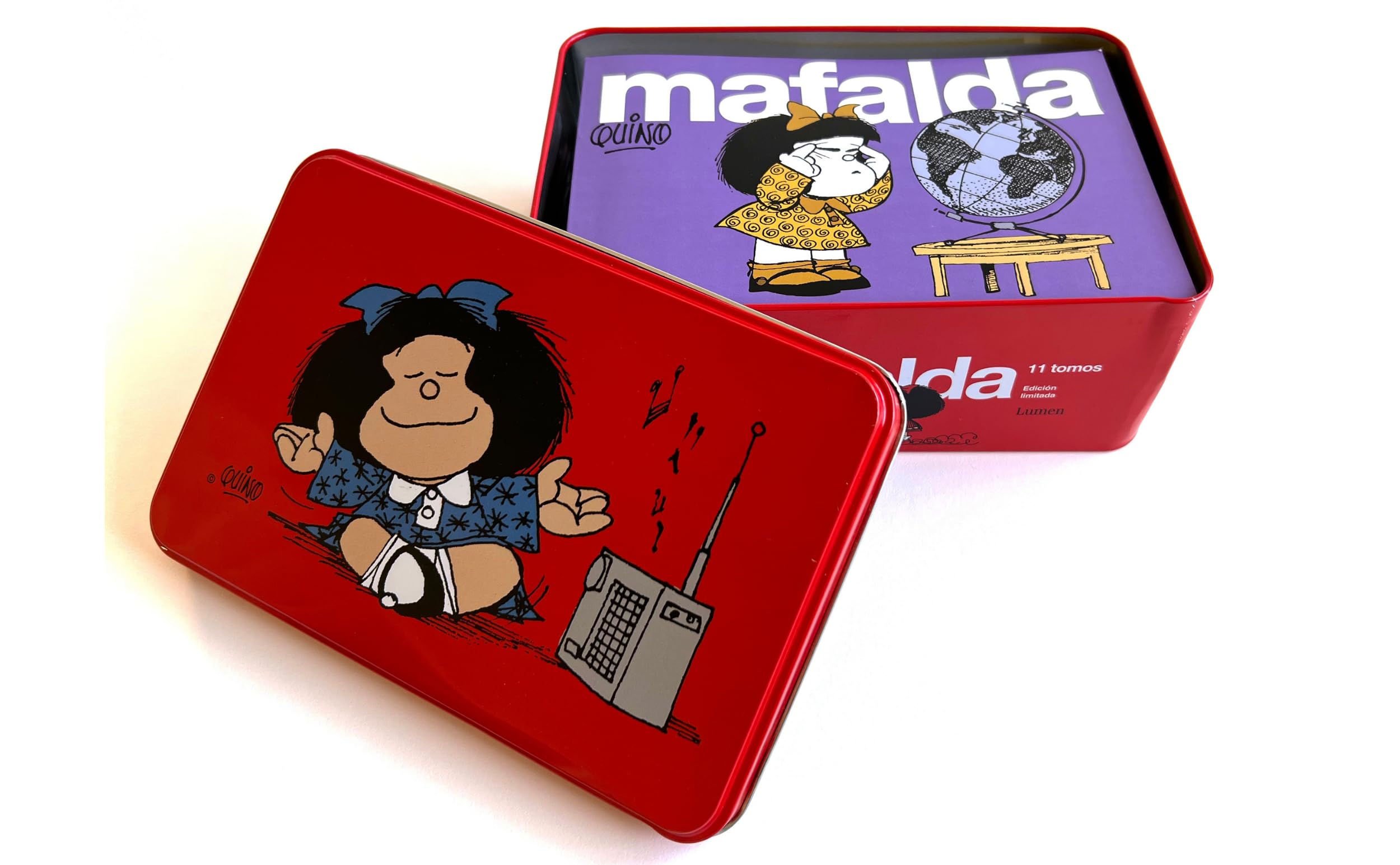 11 tomos de MAFALDA en una lata roja (Edición limitada) / 11 Mafalda's titles in a red can (Limited Edition) (Spanish Edition)