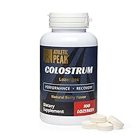 Athletic Peak® Colostrum Lozenges | First Milking Bovine Colostrum | Performance | Recovery | Natural Berry Flavor | 350 mg of Colostrum | 100 Lozenges