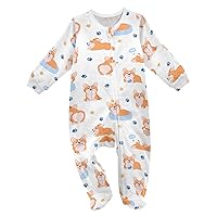 Baby One-Piece Rompers, Newborn To Infant Romper Footies, Corgi Different Poses