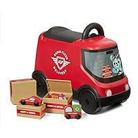 Radio Flyer Delivery Van Ride On Toy for Kids, Red Toddler Ride on Toy for Ages 2+