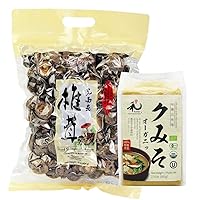 Yuho Organic Shiro Miso Paste Soybean 17.6 oz and ONETANG Dried Shiitake Mushrooms 16 oz