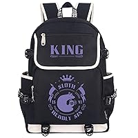 Anime The Seven Deadly Sins Laptop Backpack with USB Charging Port Sloth Rucksack with Printed Backpack for Men Women Twilight Graphic Travel Yor Backpack