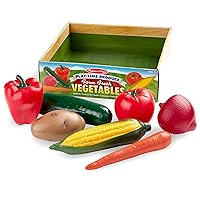 Playtime Produce Vegetables Play Food Set With Crate (7 pcs)