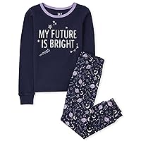 The Children's Place Girls' Long Sleeve Top and Pants Pajama Set