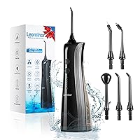 Water Dental Flosser Pick for Teeth - 5 Modes Cordless Portable Water Teeth Cleaner IPX7 Waterproof Oral Irrigator Rechargeable, Professional Flossing Cleaning Picks for Home Travel Black