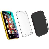 TIMMKOO Mp3 & Mp4 Player Carry Case, Protective Clear Case for Q3E Mp3 Player with Bluetooth (Yellow)