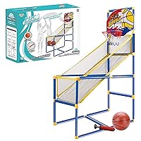Kids Arcade Basketball Hoop Shot Game Set - Indoor Sports Shooting System with Mini Hoop, Inflatable Ball and Pump