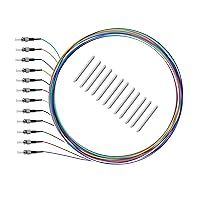 12 Strand Multi-Mode ST OM1 Fiber Optic Pigtails for Fusion Splicing. Includes 12 Fiber Optic Fusion Splice Protective Shrink Sleeves φ2.5-60 mm Long