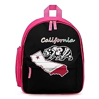California Republic and Grizzly Cute Printed Backpack Lightweight Travel Bag for Camping Shopping Picnic