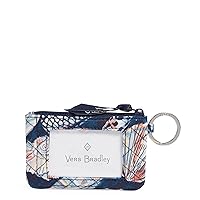 Vera Bradley Women's Cotton Zip Wallet ID Case, Morning Shells - Recycled Cotton, One Size US