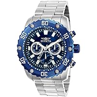 Invicta Men's 'Pro Diver' Quartz Stainless Steel Casual Watch, Color:Silver-Toned (Model: 22517)