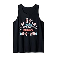 I'm The Cool Poppo Bunny Funny Easter Day Matching Family Tank Top
