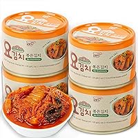 YOPOKKI Korean Stir-fried Kimchi Canned Napa Cabbage - Non-GMO, Gluten-Free, No Artificial Colors, 4 EA
