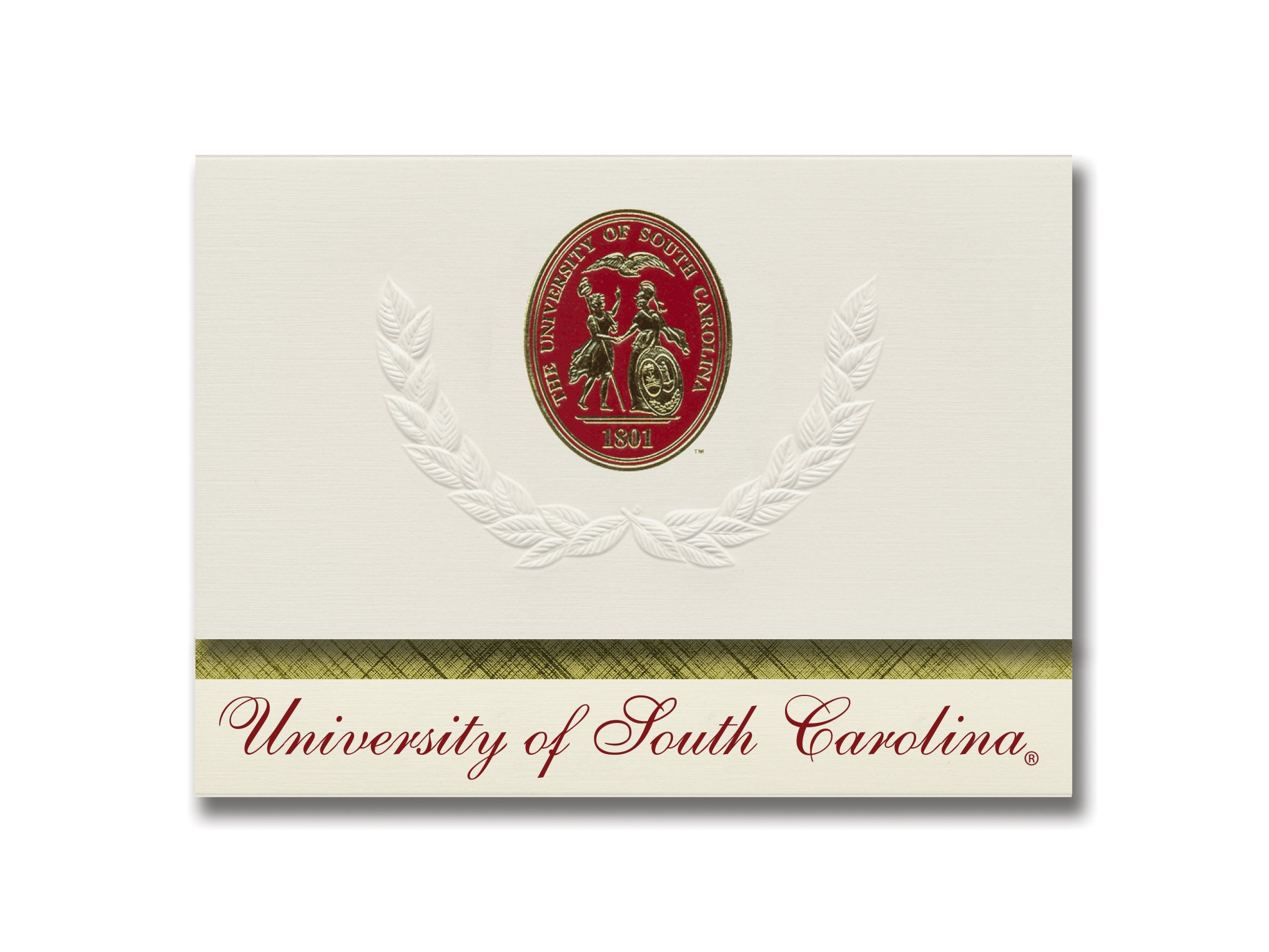 Signature Announcements University of South Carolina Graduation Announcements, Platinum style, Basic Pack 20 with U. of South Carolina Seal Foil