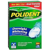 Polident Overnight 84ct Size 84ct Polident Overnight 84 Count (Pack of 2)