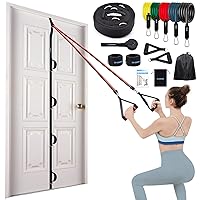 Brebebe Door Anchor Strap for Resistance Bands Exercises, Multi Point Anchor Gym Attachment for Home Fitness, Portable Door Band Resistance Workout Equipment, Easy to Install, Punch-Free, Nail-Free