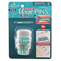 Taylor Seville Originals Comfort Grip Patchwork Fine Magic Pins-Sewing and Quilting Supplies and Notions-Sewing Notions-50 Count