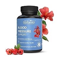 Blood Pressure Support Supplement with Garlic, Hibiscus, and Hawthorn - Supports Cardiac Health and Circulation, Healthy Heart-Supporting Herbs and Vitamins- 3 Months Supply