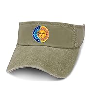 Sun and Moon Leaky Top Denim Hat Print Sun Visor Hat Baseball Cap Golf Hat for Adult