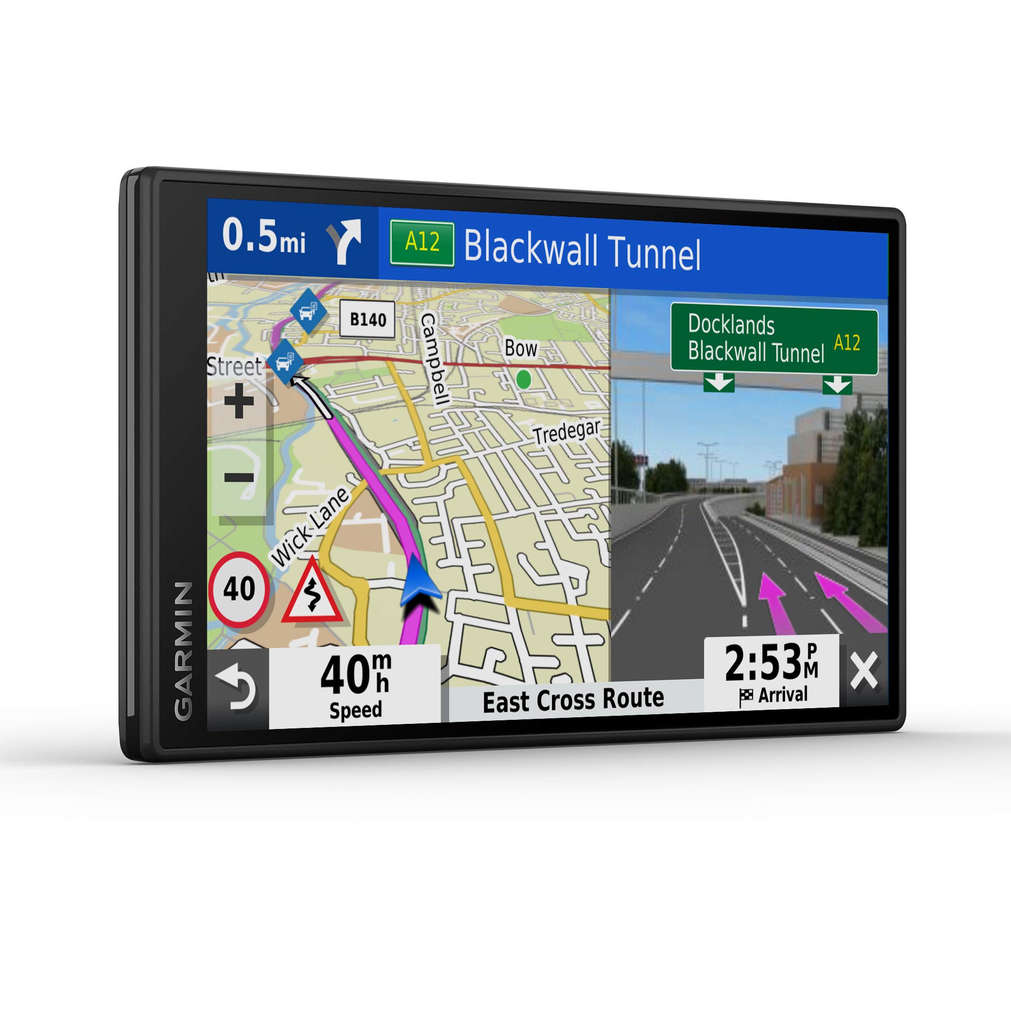 Garmin 010-02038-13 Thames Drivesmart 65 Full EU MT-D, Black, 6.95 Inch