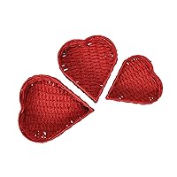 Household Essentials, Red, Nesting Paper Rope Heart Baskets, Set of 3