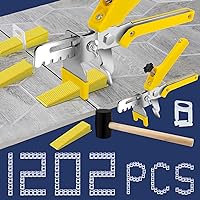 Tile Leveling System with Tile Plier and Rubber Mallet, 1000 Piece Tile Spacers Clips and 200 Piece Reusable Wedges, Tile Leveler Tool Set for Tile and Stone Installation (1/8 Inch)