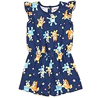 Bluey French Terry Sleeveless Romper Infant to Big Kid