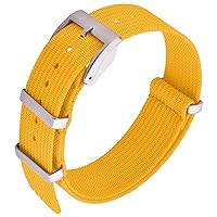 20mm 22mm Premium Nylon Watch band - Ballistic Military - One piece Brushed Buckle Replacement Watch Straps for Men Women