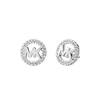 Silver-Tone Stud Earrings for Women; Stainless Steel Earrings; Jewelry for Women