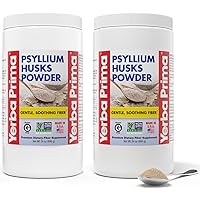 Yerba Prima Psyllium Husks Powder - 24 oz (Pack of 2) - Unflavored - Fine Ground - Natural Fiber Supplement with Soluble & Insoluble Fiber