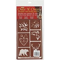 Armour Products 21-1657 Over N Over Glass Etching Stencil, 5-Inch by 8-Inch, Wild Things